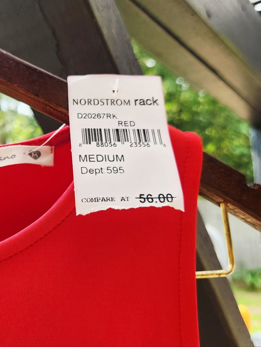 Nwt Nordatrom Rack Sexy Red Cutout Midi Dress With Grommet Waist Size Medium — image 2 of 5